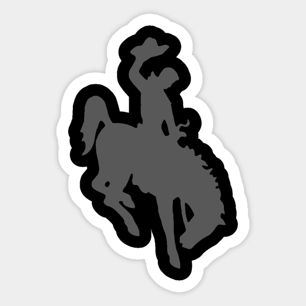 Wyoming Bucking Bronco Sticker by Madrok